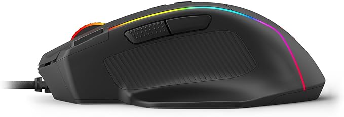 Redragon Gaming Mouse Wired Gaming Mouse 26000 DPI Opitacl Sensor Ergonomic Mouse with Fire Button Macro Editing Programmable RGB Mouse for Laptap/PC/Mac
