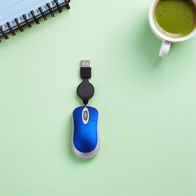 Veemoon 3pcs Mini Retractable USB Mouse Ultra Compact Laptop Mouse Portable Wiredmouse for PC Laptop Computer Home Office Outdoor Travel - Plug &ampAmp Play Corded Silent