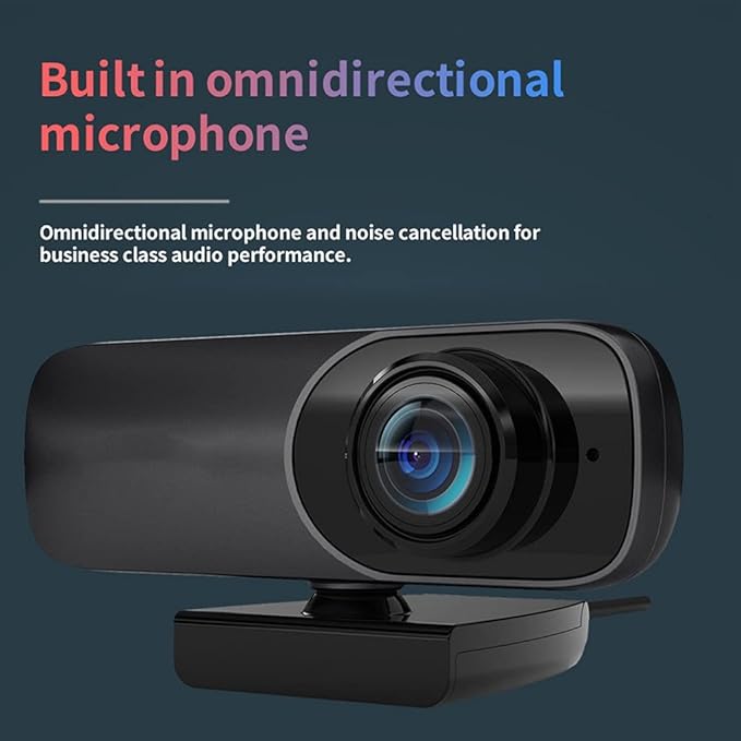 Webcam 4K UHD 3840 * 2160P Web Cam 800W Pixels Computer Camera 120° Wide Angle Microphone