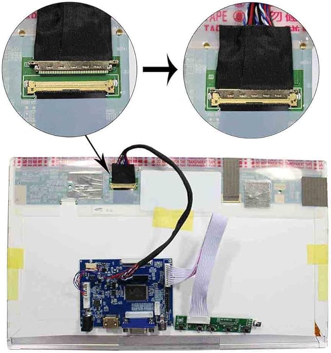 VSDISPLAY VGA 2AV LCD Controller Board Work for 14 15.6'' b140xtn03.1 LP140WH1 BT140XW02 B156XW02 1366x768 LVDS 40Pin WLED Backlight LCD Panel