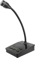 YO-TRONICS YTM-PA500 Desktop Push to Talk Gooseneck Wired Microphone Dynamic Mic with Built-in Alarm Bell XLR 6.3mm Output Commercial Paging for Studio Recording Streaming Audio Conference Podium