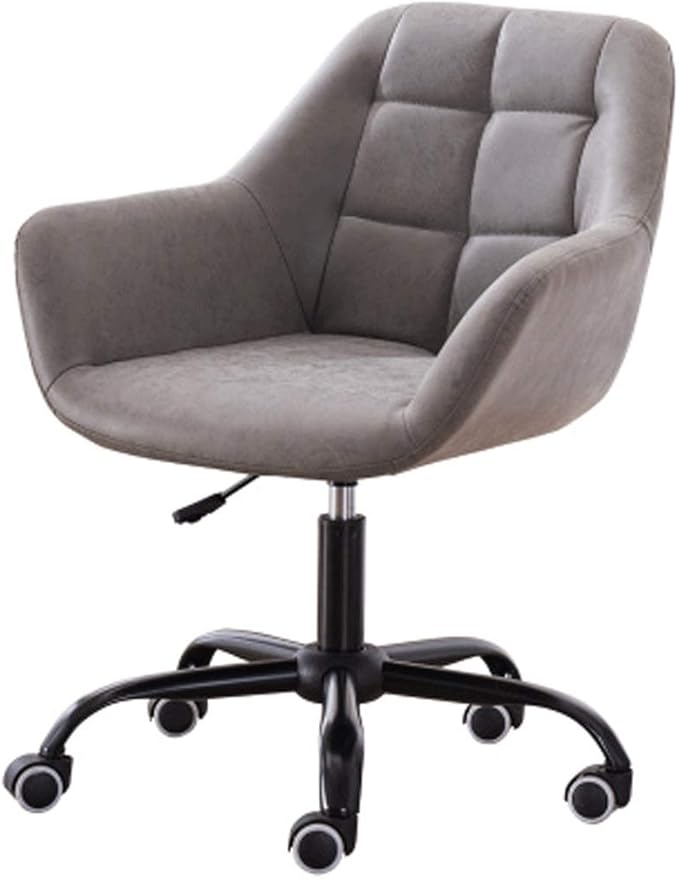 YYDS Chair Light Luxury Gaming Chair with Steel Feet Rotatable Computer Chair for Bedroom and Living Room Ergonomic Office Chair Ergonomically (Size : Gray)