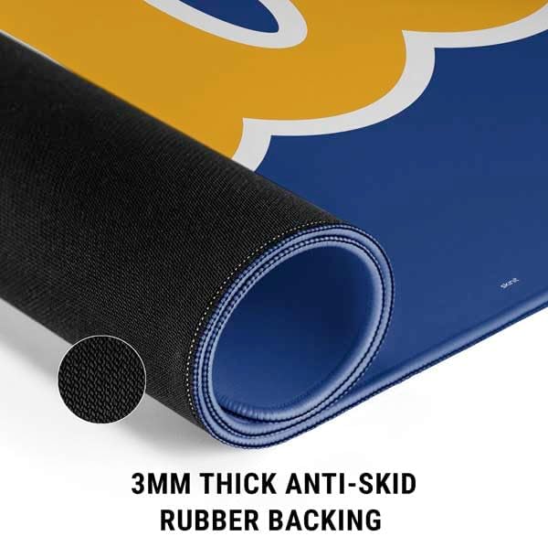 Skinit Extra Large Gaming Mouse Pad - Officially Licensed Pitt Panthers Design with Stitched Edges Waterproof Non-Slip Rubber Base Desk Mat for Keyboard &amp Mouse 35.75 x 15.4 inches