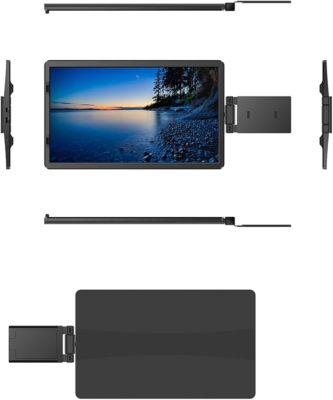 1920x1080 Portable External Monitor Laptop Extender Display Screen for Mobile Devices Second Monitor Display for Gaming