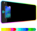 ToLuLu RGB Gaming Wireless Charging Mouse Pad 5/7.5/10/15W 10 Light Modes LED Mouse Pad Computer Keyboard Mat Mousepad 800x300x4MM Extended Large Desk Mat for Gaming MacBook Laptop PC Black