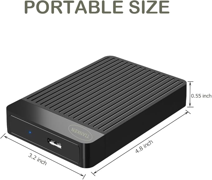 Portable External Hard Drive Ultra Slim 2.5'' USB 3.0 HDD Storage for Mac PC Laptop PS4 Xbox one (500GB)