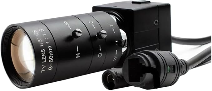 Mini Camera Security Protection POE H265 with 6-60mm Manual CS Lens P2P IP Camera POE48V Industrial