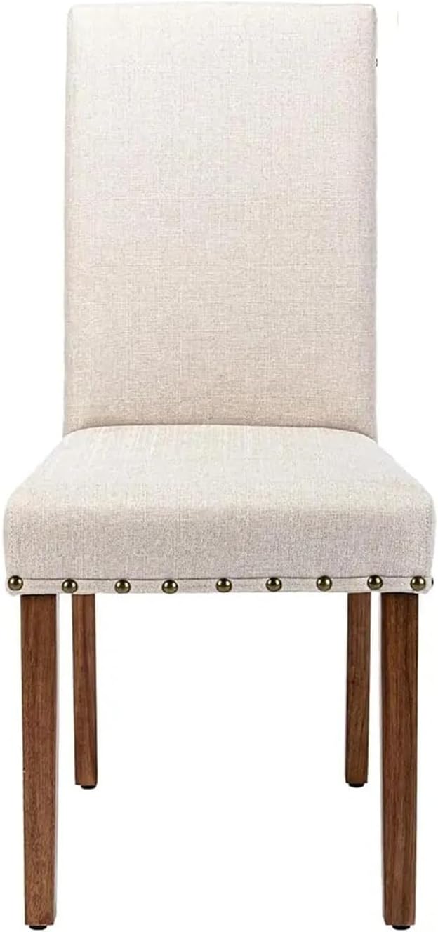 Adjustable Office Computer Chair with Armrest 1pcs Modern Stylish Fabric Upholstered High Backrest Kitchen Dining Chair with Nailhead Trim