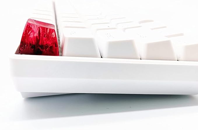 1 Pcs Handmade Seabed Landscape R4 Keycap Resin Artisan Backlit Switch SA Profile for Cherry MX RGB Gaming Mechanical Keyboard DIY Replace (red)