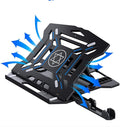 Portable Cooling Base Gaming Cooling Pad Stand Cooler Six Fans Two USB Adjustable Laptop Stand (Color : A Size : 28 * 27 * 1.5cm)