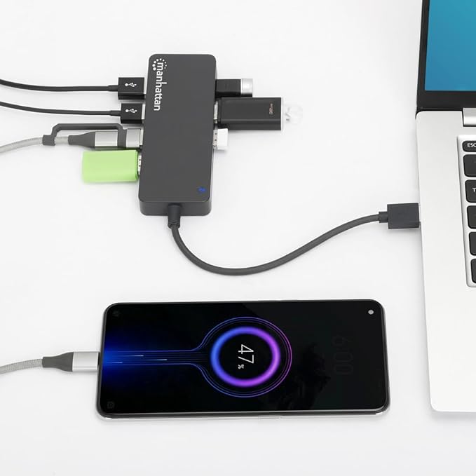 Manhattan 7-Port USB Hub A Male A Female 5Gbps Black