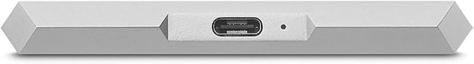 LaCie Mobile Drive 2 TB  External Hard Drive HDD – Moon Silver USB-C USB 3.0 With Rescue Services (STHG2000400)