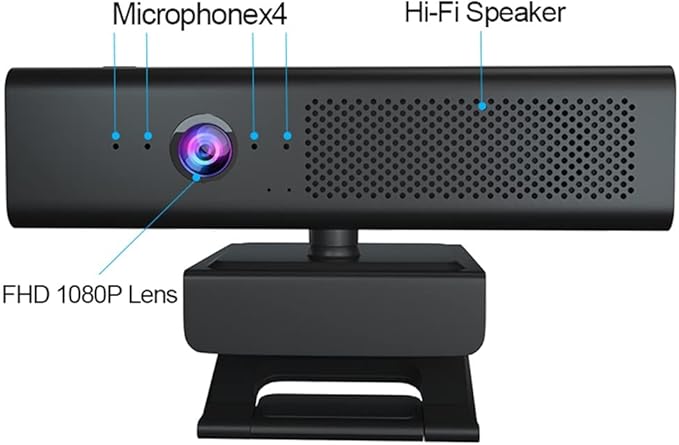 Webcam 1080p Cover Auto Web Camera with Microphone for Computer Video Calling