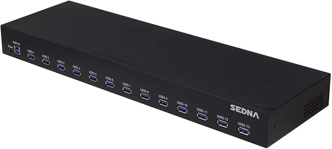 Sedna 13 Port USB 3.1 Gen I Hub (5Gbps) - 19 Inch 1U Rack Mount