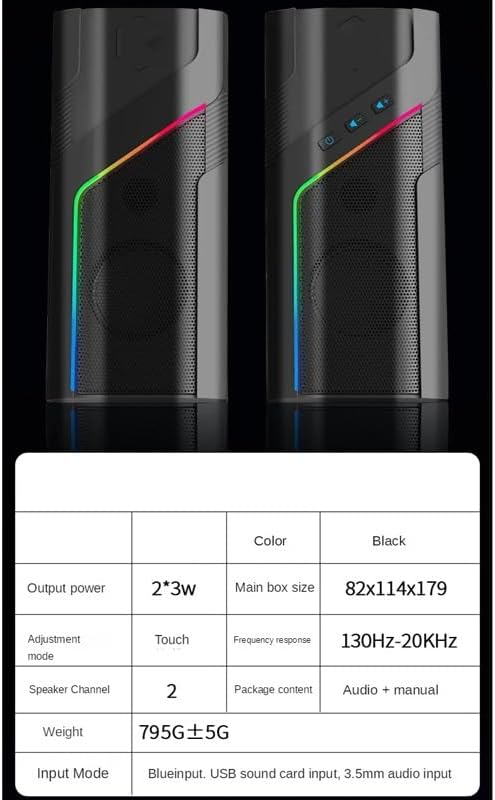 JSEIAJB Desktop Computer Speaker Laptop Small Stereo Audio Multimedia Subwoofer Pair