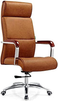 Office Brown Office Chair Computer Chair Leather Rotating Table and Chair Lift Gaming Chair Backrest Work Chair Game Seat Chair (Size:Free SizeColor:Brown)