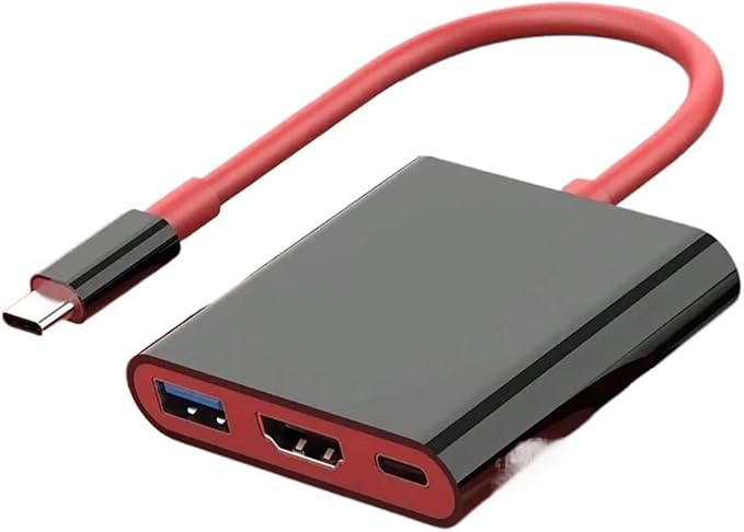 Switch USB C Dock 4K HDMI 100W PD 3-in-1 Hub for Gaming/Travel/MacBook Pro Adapter(Black)