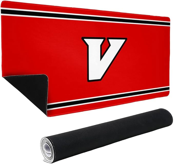 University of Virginia's College at Wise Cavaliers Primary Logo Stripes Large Gaming Mouse Pad Desk Mat with Stitched Edges Non-Slip Base for Gamer Home and Office 31.5 x 15.7