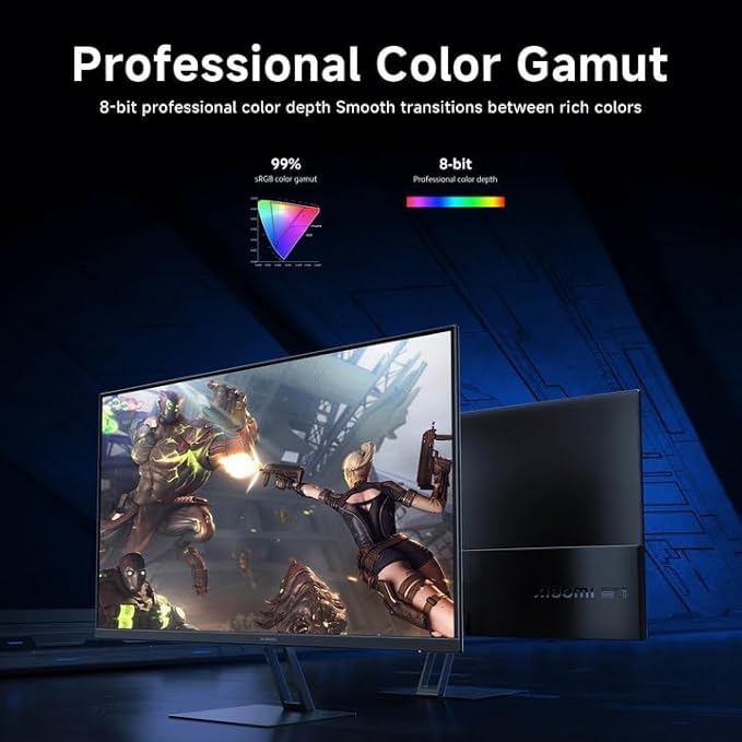 Xiaomi Gaming Monitor 27in 165Hz 1ms GTG 1920*1080 Fast IPS HDR10 FreeSync Premium Professional Calibration 99% sRGB 178° Wide Angle Tilt Adjustment TUV Low Blue Light Computer Screen Desktop Monitor