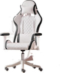 Computer Chair Chairs Gaming Chair Ergonomic Leather Chair Home Office Comfortable Game Swivel Chair Gamer Live Computer Chair Chair (Color : White and Black)