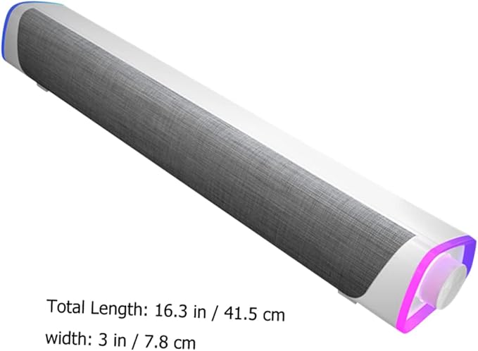 Mikikit Household Dual Speaker Sound Bar Wired Computer and Tablet Compact Design for Desktop Use Enhanced Stereo
