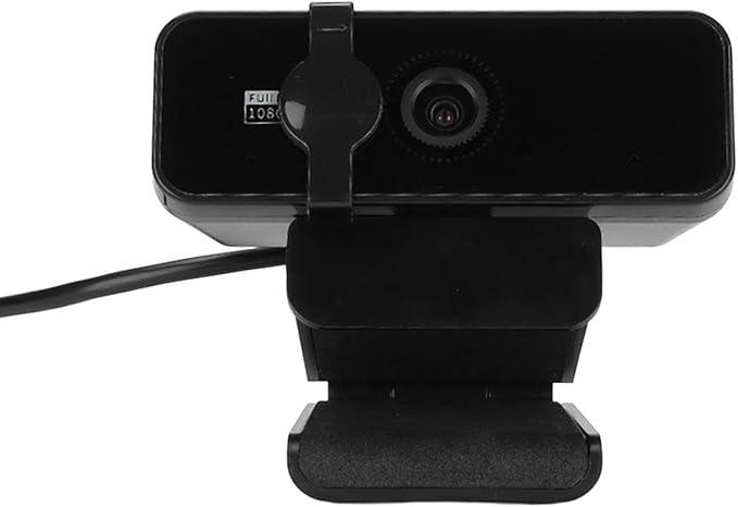 1080P HD USB Webcam with 360° Rotation Inbuilt Mic and Camera Cover for Privacy Protection Plug and Play for Wide Applications