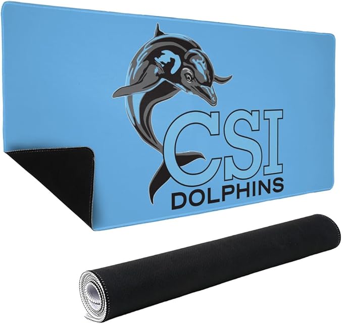 College of Staten Island Primary Logo Large Gaming Mouse Pad Desk Mat with Stitched Edges Non-Slip Base for Gamer Home and Office 31.5 x 15.7