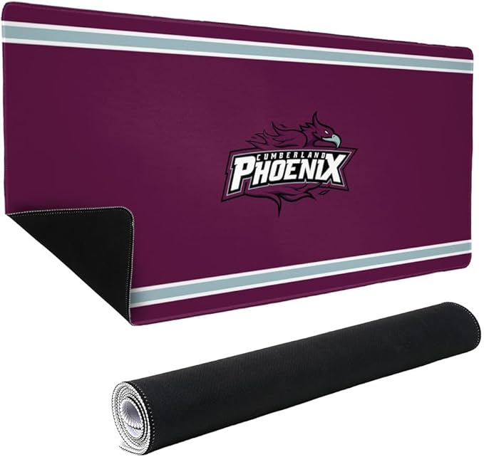 Cumberland University Phoenix Primary Logo Stripes Large Gaming Mouse Pad Desk Mat with Stitched Edges Non-Slip Base for Gamer Home and Office 31.5 x 15.7