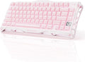 GravaStar Mercury K1 75% Pink Wireless Keyboard Aluminum Alloy Exoskeleton Design Mechanical Gaming Keyboard Gasket Hot-Swap Socket Linear Switches RGB Backlit