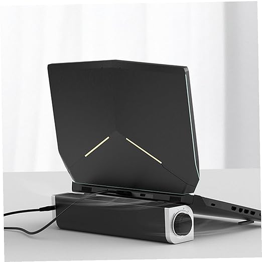 COHEALI USB Laptop Cooler with Adjustable Cooling Fan and Laptop Holder Portable Notebook Radiator Stand with Rear for Enhanced Heat Dissipation Black