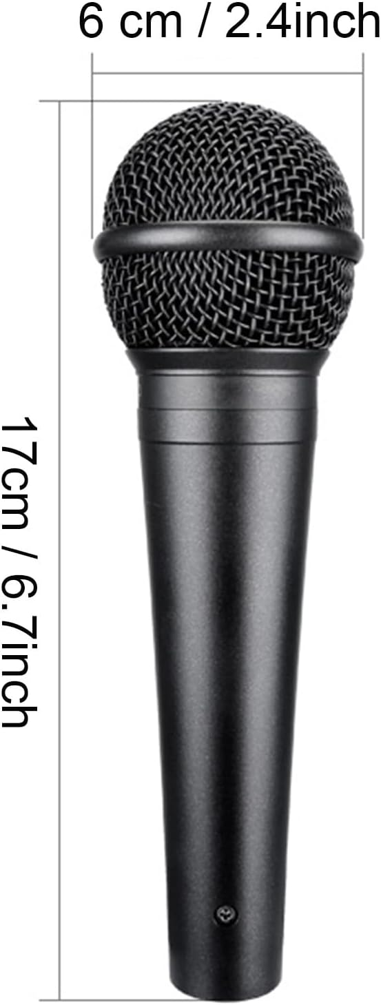 Handheld Condenser Microphone Professional Mic 48V Phantomes Power for Live Streaming Recording Performance Zinc Alloy Body with 300cm XLR Cable