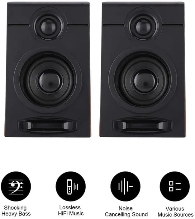 Heavy Bass Computer Speaker Sound Subwoofer with Non-Slide Mat Active Audio Color Matching