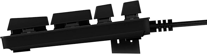 Logitech G512 Lightsync RGB Mechanical Gaming Keyboard Carbon English Layout GX Blue Switch Brushed Aluminum Case USB Pass Through 920-008936 (Renewed)