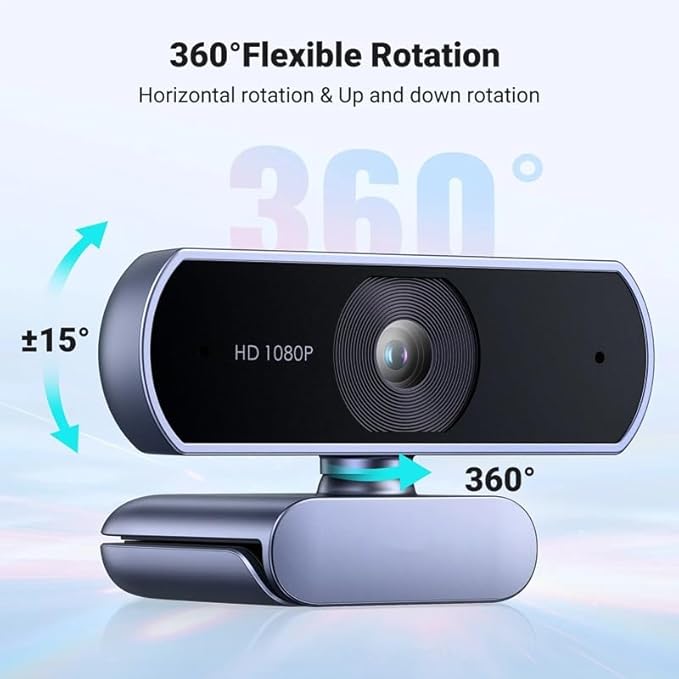 Webcam 1080P for Laptop Computer Web Camera Microphones for Video Calling 2K Cam