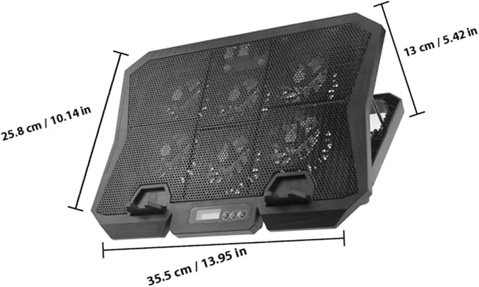 Laptop Cooling Stand with Fan 15.6-inch Quiet Cooling Pad Adjustable Speed Blue LED and Laptop Heat Dissipation for Office and Home Use