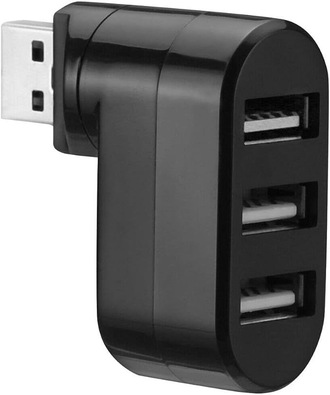 Mini 3 Port USB 2.0 Rotate Splitter Adapter Hub for PC Laptop Notebook Expansion (3 Port USB 2.0)