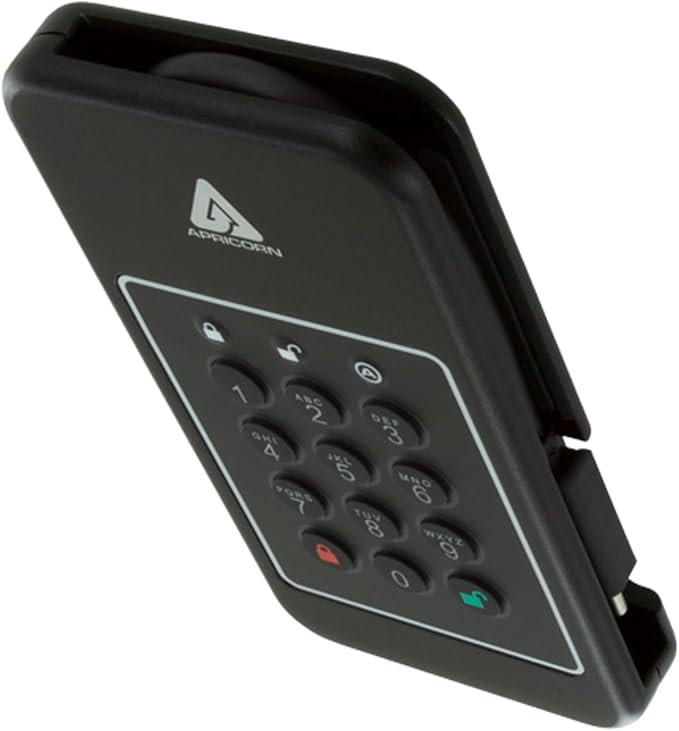 Apricorn 2TB Aegis NVX – Ultra High Speed NVMe 10Gbps USB Type C Hardware-Encrypted Drive (ANVX-2TB)