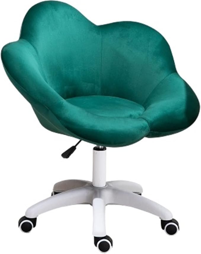 Adjustable Office Computer Chair with Armrest Small Apartment Computer Chair for Student Dormitory Study Makeup Chairs Home Rotating Writing Office Chair(Green)