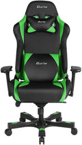 Clutch Chairz - Ergonomic Gaming Chair Video Game Chairs Office Chair High Chair and Lumbar Pillow for Computer Desk - Black/Green - Throttle Series