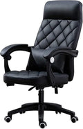 Office Recliner Office Chair Computer Table and Chair PU Leather Game Chair Lunch Break High Back Ergonomic Racing Chair Chair (Color:Black)