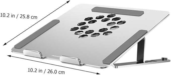 NOLITOY Adjustable Aluminum Alloy Laptop Cooling Pad with USB Fan Cooler Under 17.3 Inch Notebooks Silver Height-Boosting Stand Suitable for Gaming and Office Use