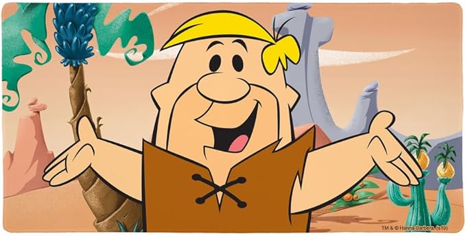 The Flintstones Barney Character Large Gaming Mouse Pad Desk Mat with Stitched Edges Non-Slip Base for Gamer Home and Office 31.5 x 15.7