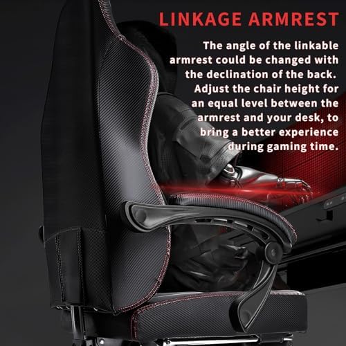 Gaming Chair 400lb Weight Capacity Ergonomic Video Game Chair with Footrest Racing Style Computer Chair with Headrest and Lumbar Support