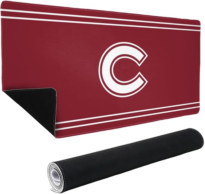 Colgate University Raiders Primary Logo Stripes Large Gaming Mouse Pad Desk Mat with Stitched Edges Non-Slip Base for Gamer Home and Office 31.5 x 15.7