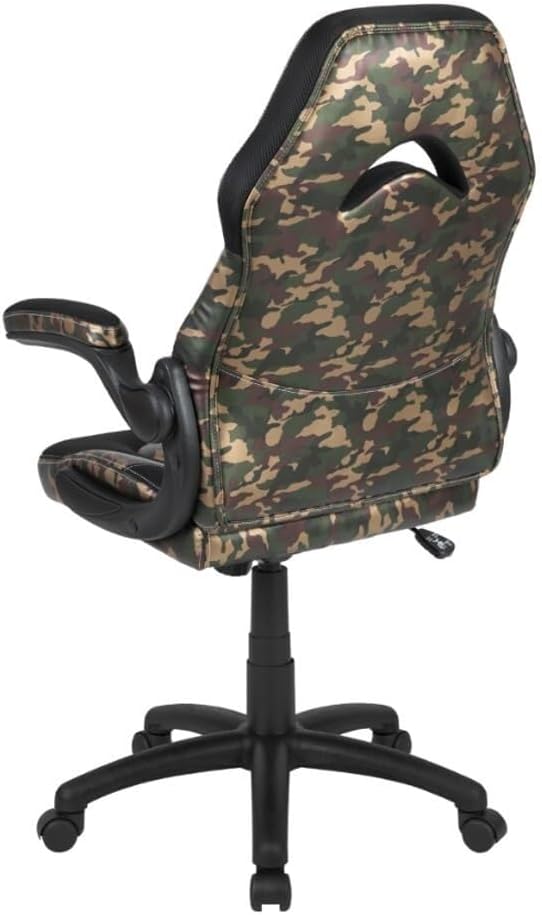 Ergonomic Office Chair Gaming Chair with Adjustable Height 360° Swivel Flip-up Arms Mesh Backrest for Home &amp Study