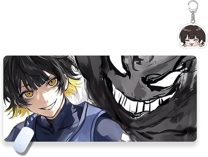 Blue Lock Mouse Pad Large Gaming Desk Mat Kawaii Non-Slip Rubber Base Anime Mousepad Multiple Sizes (A0431.5 x 11.8 inches)
