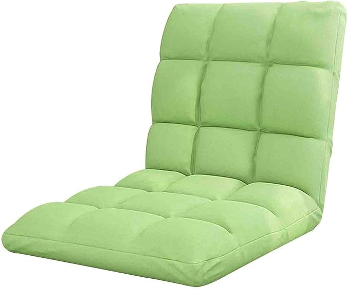 Indoor Loungers Fold Up Chair with Adjustable Back Rest Floor Reading Chair for Adults Padded Seat Cushion (Color : Grey Size : B)