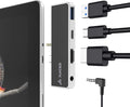 Juiced Systems QuickHUB - Surface Go Adapter - 2X USB 3.0 | 4K HDMI | USB-C | AUX - Designed for Surface GO | Surface GO 2