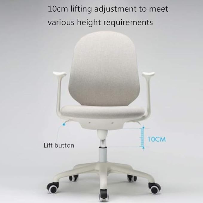 Office Chair Gaming Chair Computer Chair ChairsOffice-Chair Home Leisure Adjustable Swivel Gaming Desk-Chair Ergonomic Task Computer-Chair with Armrests(Color : Gray Size : 85 * 49 * 48cm)