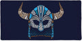 Nordic Viking Warrior Helmet with Horns Large Gaming Mouse Pad Desk Mat with Stitched Edges Non-Slip Base